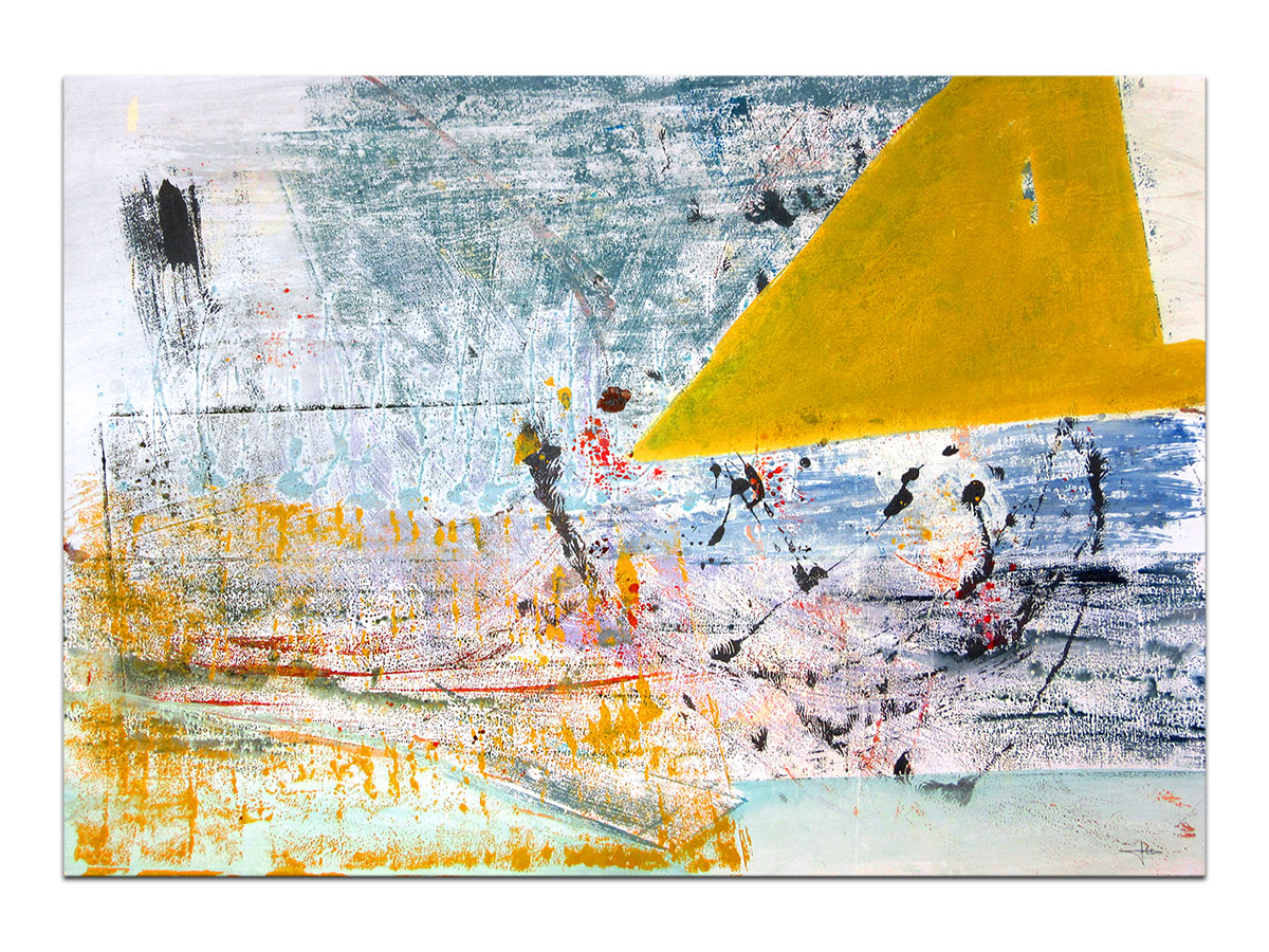 Moderne slike u galeriji MAG - apstraktna slika Zlatna tišina akril na hameru 100x70 cm