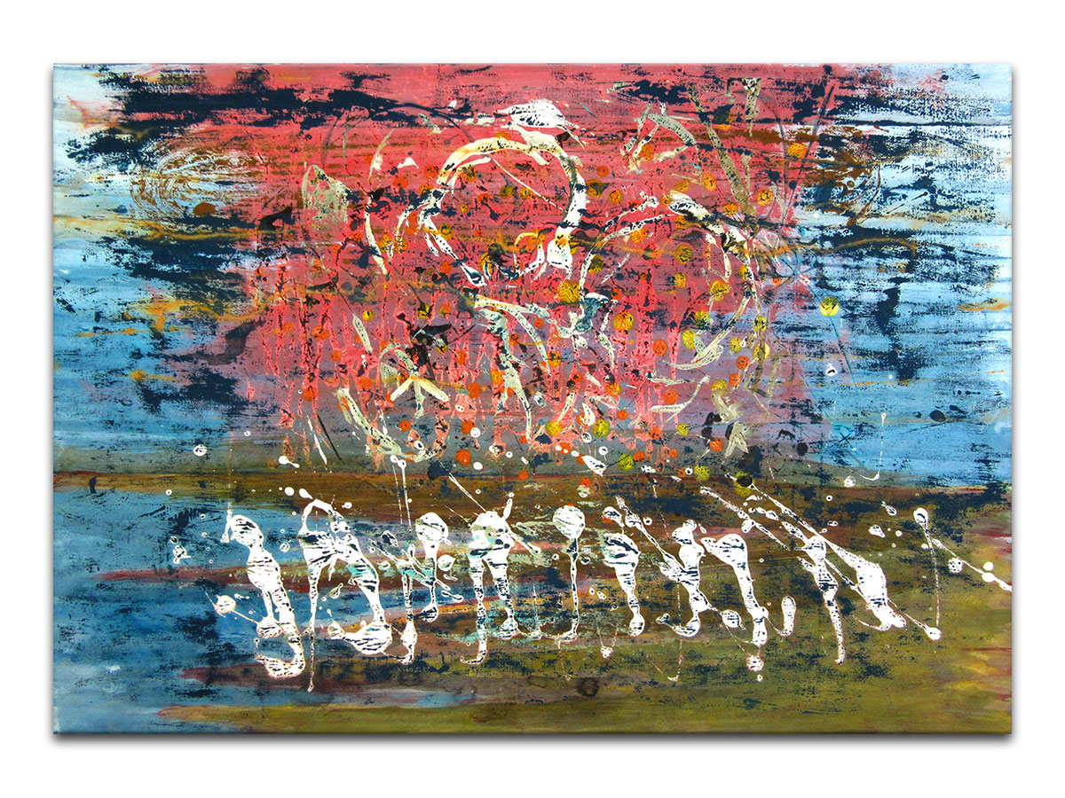Moderne slike u galeriji MAG - apstraktna slika Opčinjeni akril na hameru 100x70 cm
