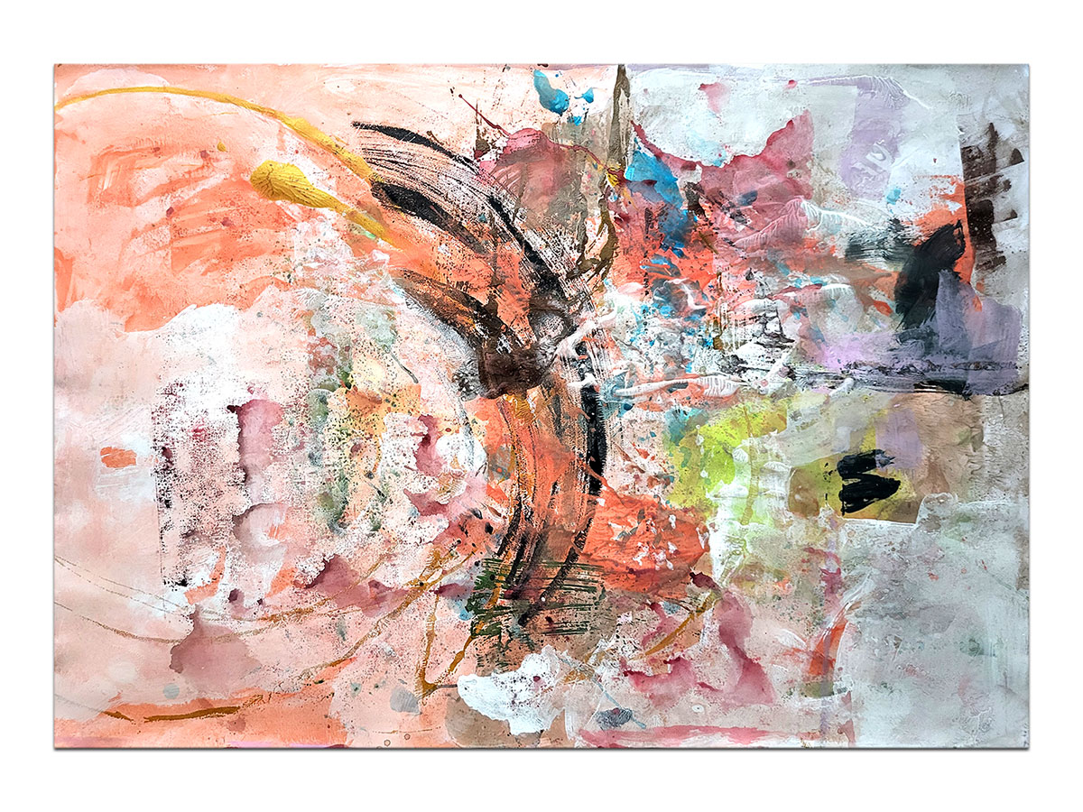 Moderne slike u galeriji MAG - apstraktna slika Praskozorje duše akril na hameru 100x70 cm