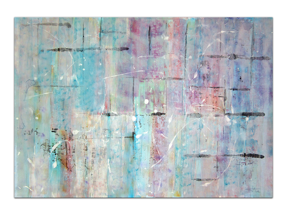 Moderne slike u galeriji MAG - apstraktna slika Nježni dodiri III akril na hameru 100x70 cm