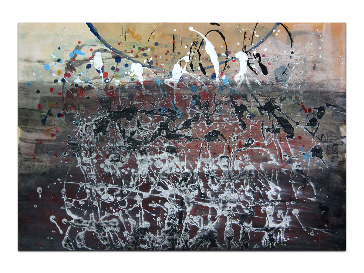 Moderne slike u galeriji MAG - apstraktna slika Duboko u noć akril na hameru 100x70 cm