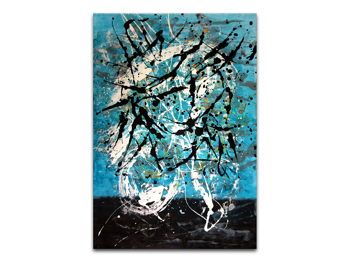 Moderne slike u galeriji MAG - apstraktna slika Oluja akril na hameru 100x70 cm