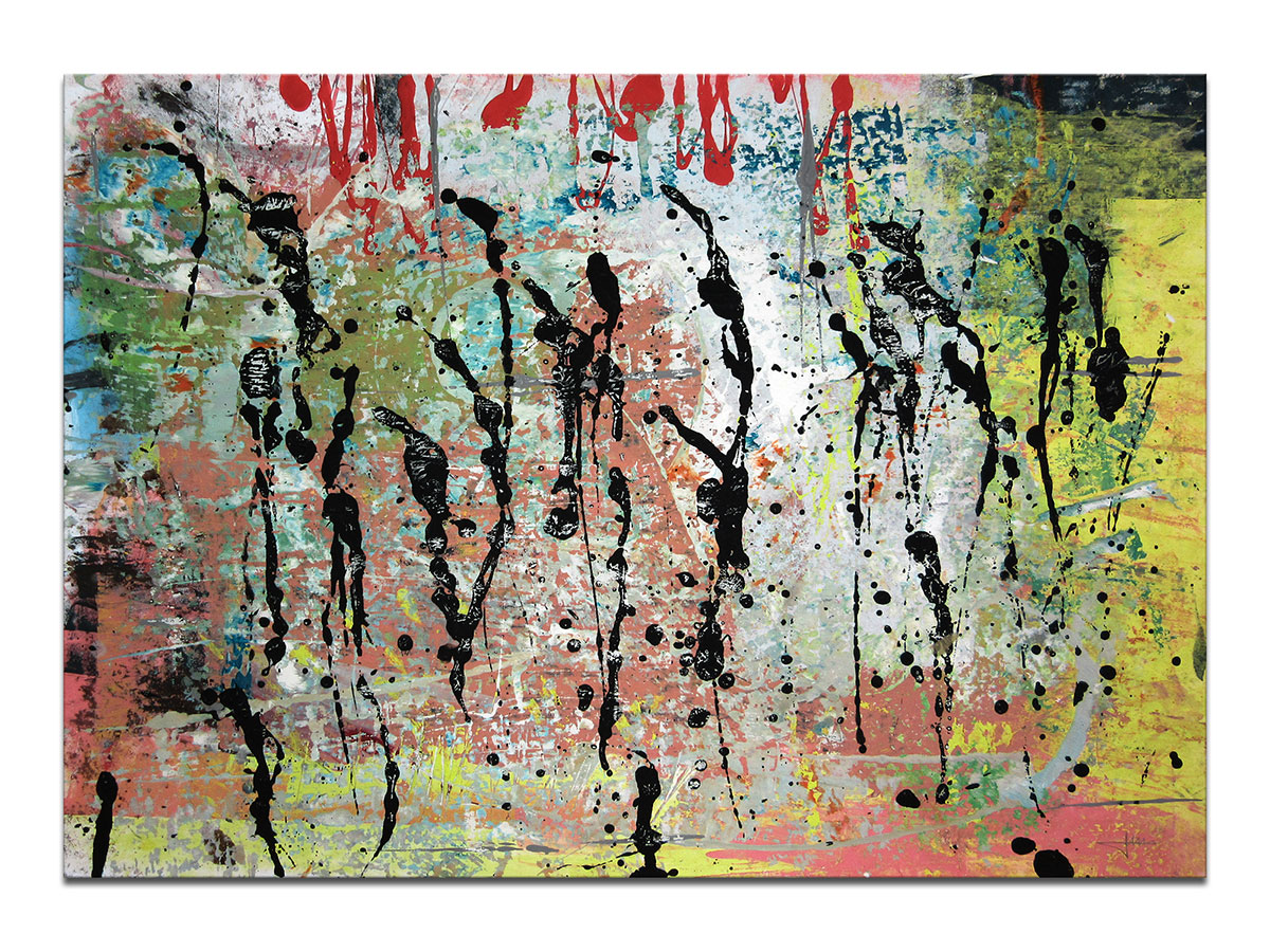 Moderna galerija apstraktnih slika MAG - apstraktna slika Migracije akril na hameru 100x70 cm