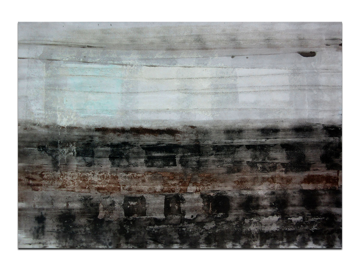 Moderne slike u galeriji MAG - apstraktna slika Kolosijeci akril na hameru 100x70 cm