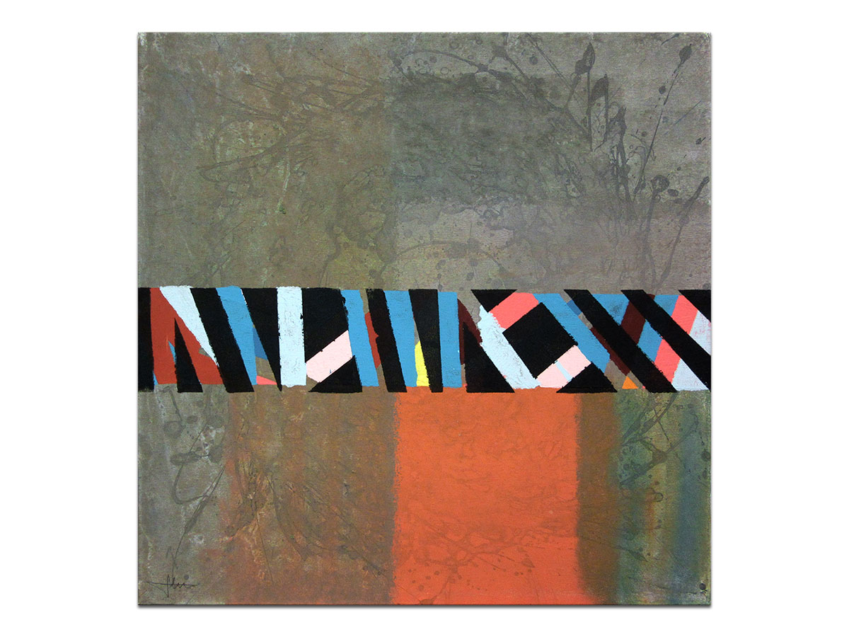 Moderne slike u galeriji MAG - apstraktna slika Pomak elemenata akril na napetom platnu 60x60 cm