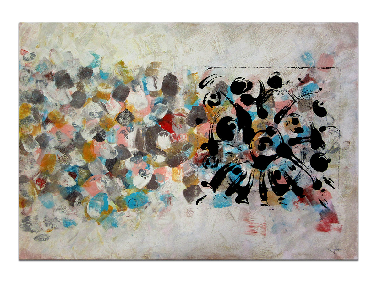 Moderne slike u galeriji MAG - apstraktna slika Cvjetni ornamenti II akril na napetom platnu 70x50 cm