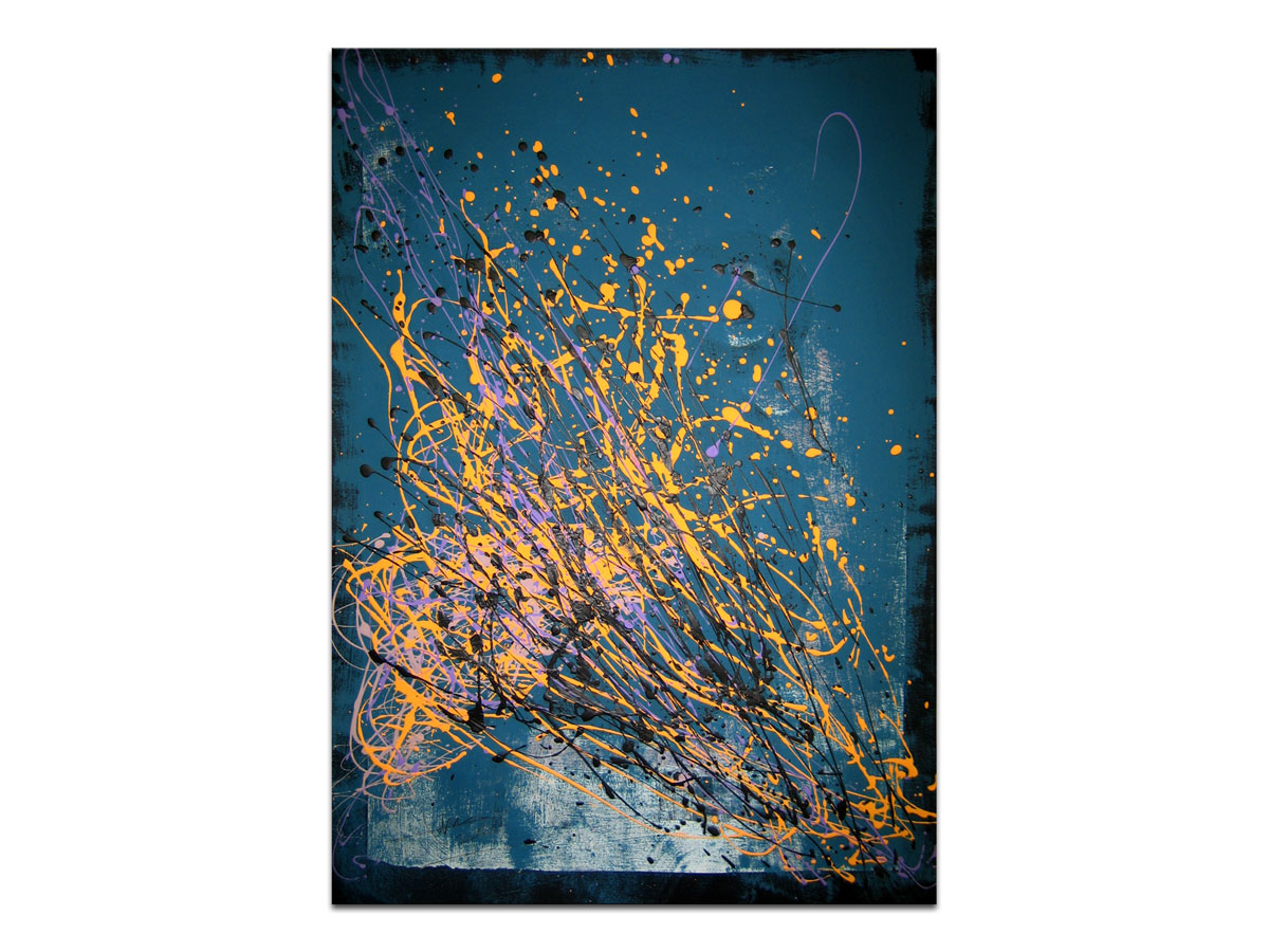 Galerija umjetnina Split - MAG galerija slika - apstraktna slika -Vatromet- akril na hameru 65x50 cm