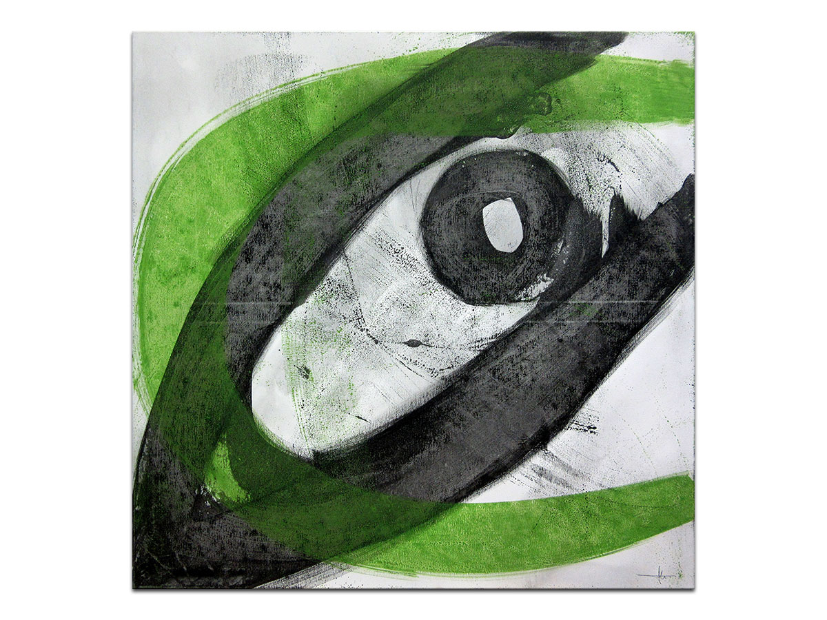 Moderne slike u galeriji MAG - apstraktna slika Spirulina akril na napetom platnu 80x80 cm