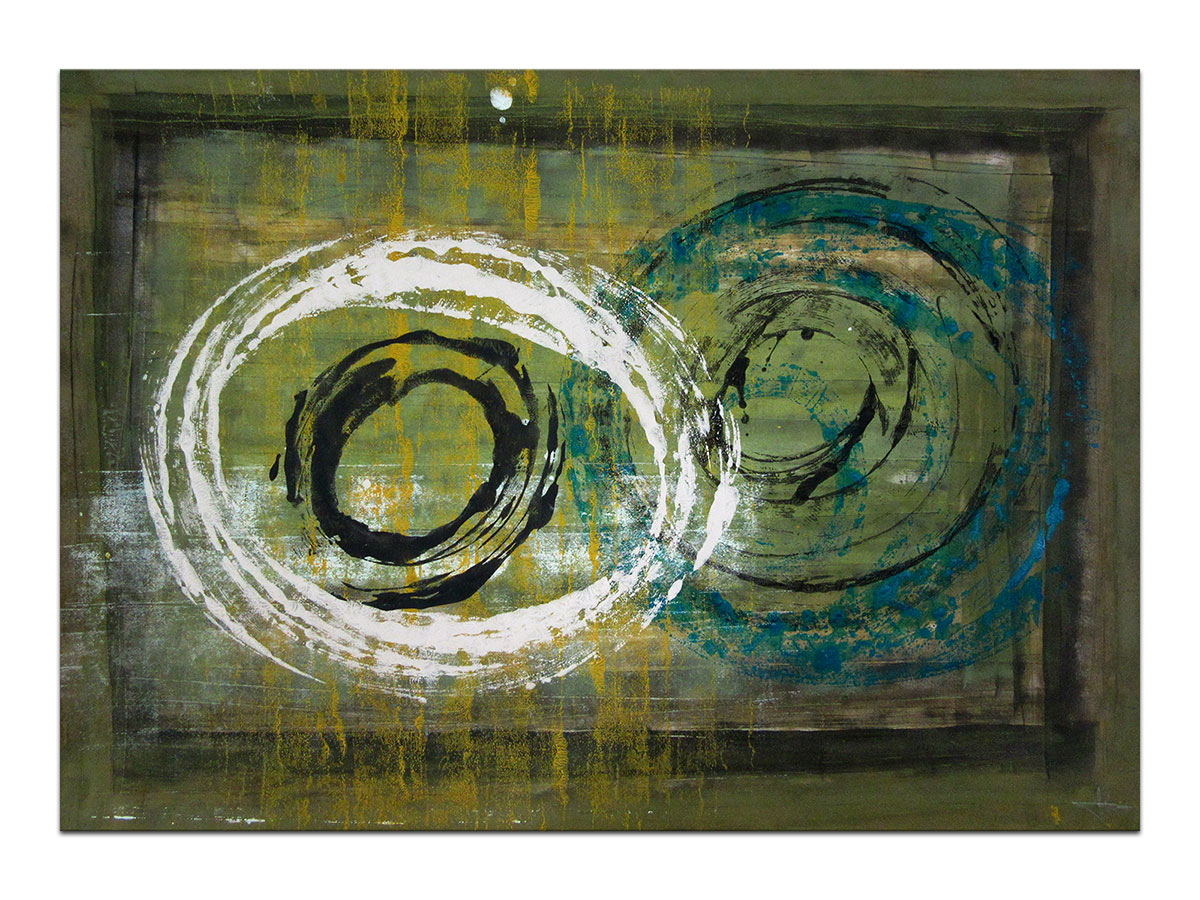 Moderne slike u galeriji MAG - apstraktna slika Isprepletene misli III akril na hameru 100x70 cm