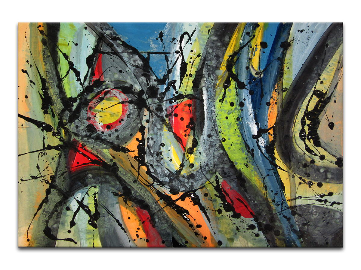 Moderne slike u galeriji MAG - apstraktna slika Zmajevo gnijezdo akril na hameru 100x70 cm
