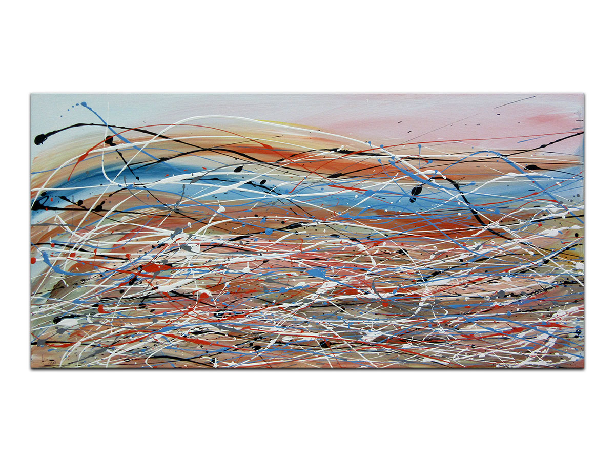 Moderne slike u galeriji MAG - apstraktna slika Miris maestrala III akril na napetom platnu 100x50 cm