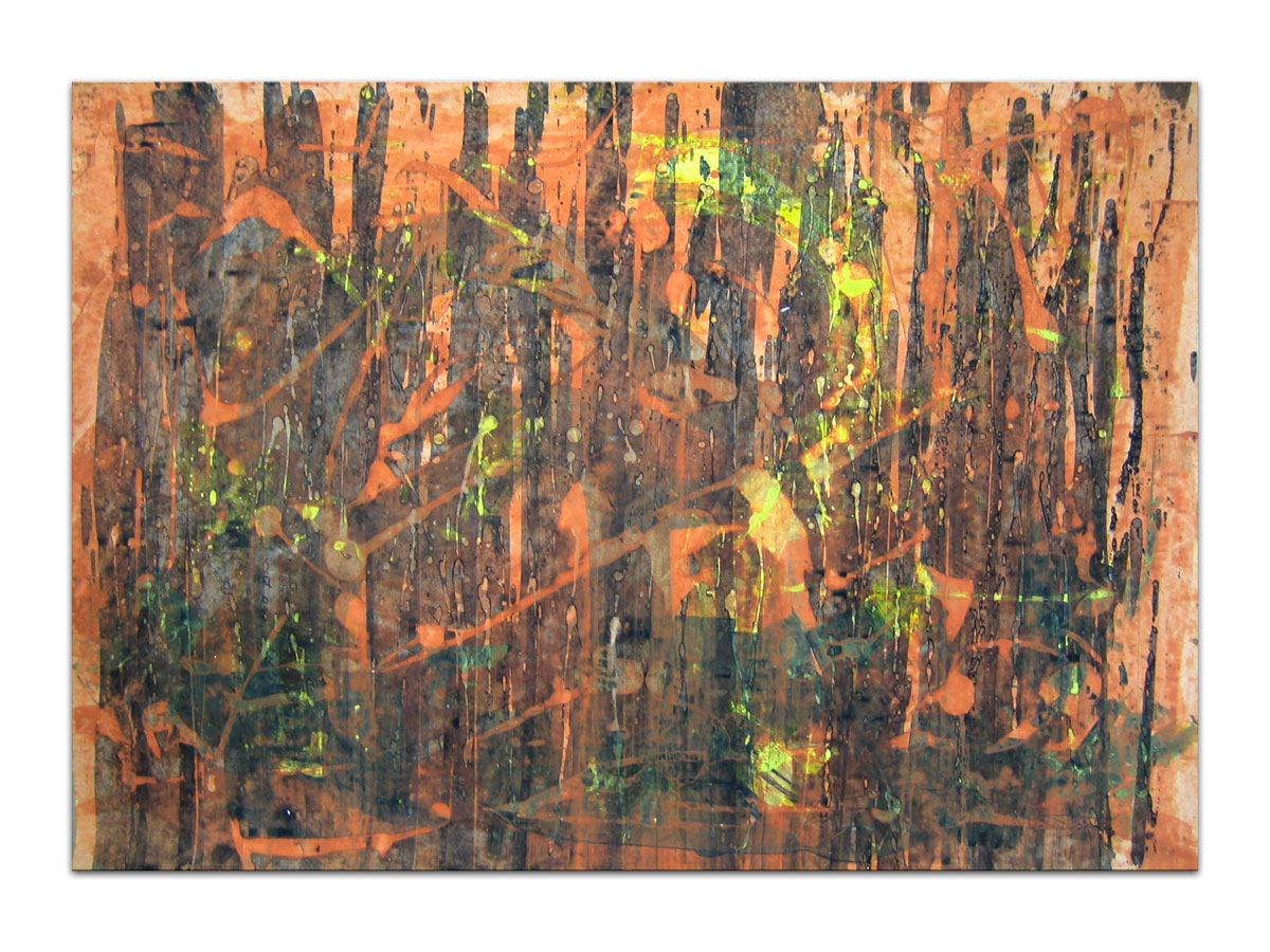 Dnevni boravci uređenje slikama iz galerije MAG - apstraktna slika Solaris 6 Akril na hameru 100x70 cm
