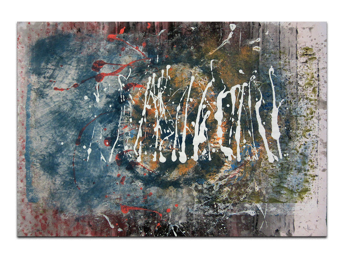 Moderne slike u galeriji MAG - apstraktna slika Slučajna kreacija akril na hameru 100x70 cm