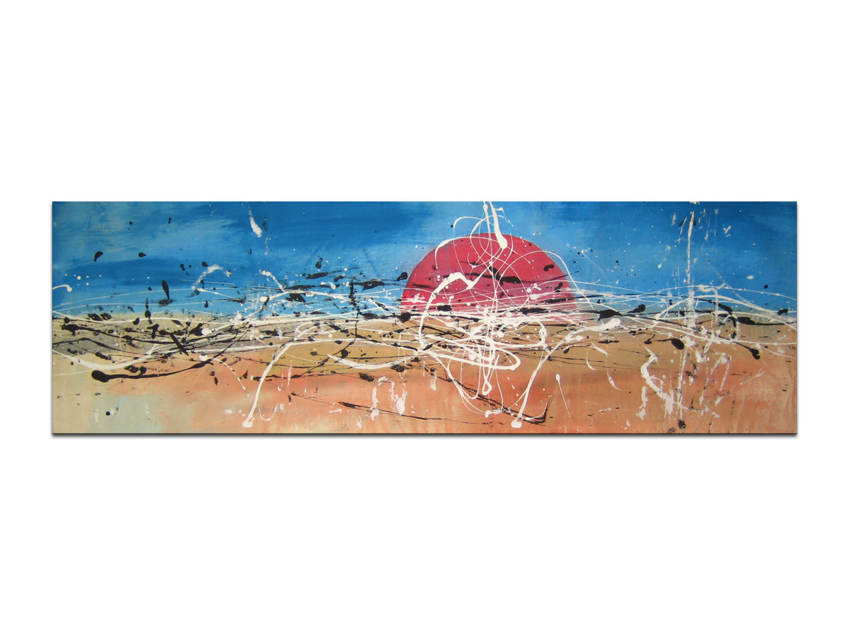 Kreativni pokloni u galeriji slika MAG - Pustinjski vjetar - apstraktna slika na platnu 135x40 cm