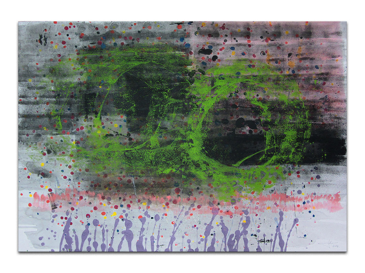 Moderne slike u galeriji MAG - apstraktna slika Zvijezde aurore akril na hameru 100x70 cm