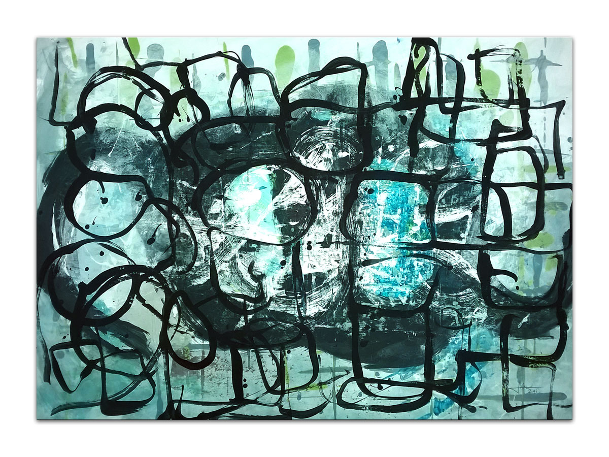 Galerija moderne umjetnosti MAG - apstraktna slika Hedonistička forma akril na hameru 100x70 cm