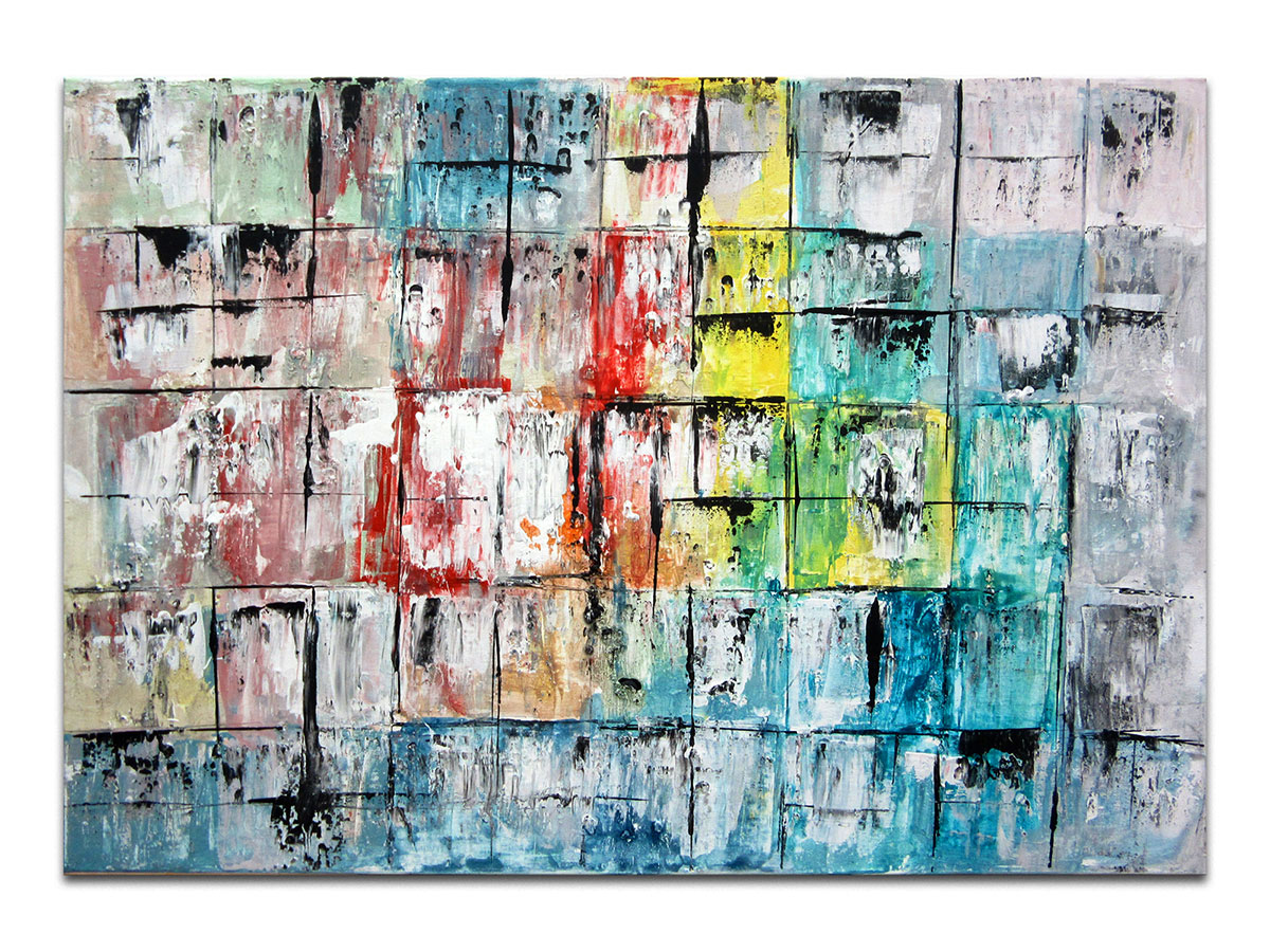 Galerija umjetničkih slika MAG - apstraktna slika Koloriti ljeta akril na platnu 100x70 cm