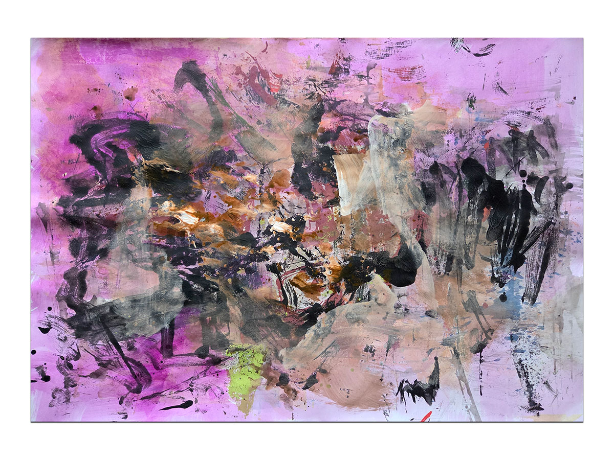 Moderne slike u galeriji MAG - apstraktna slika Nesputane emocije akril na hameru 100x70 cm