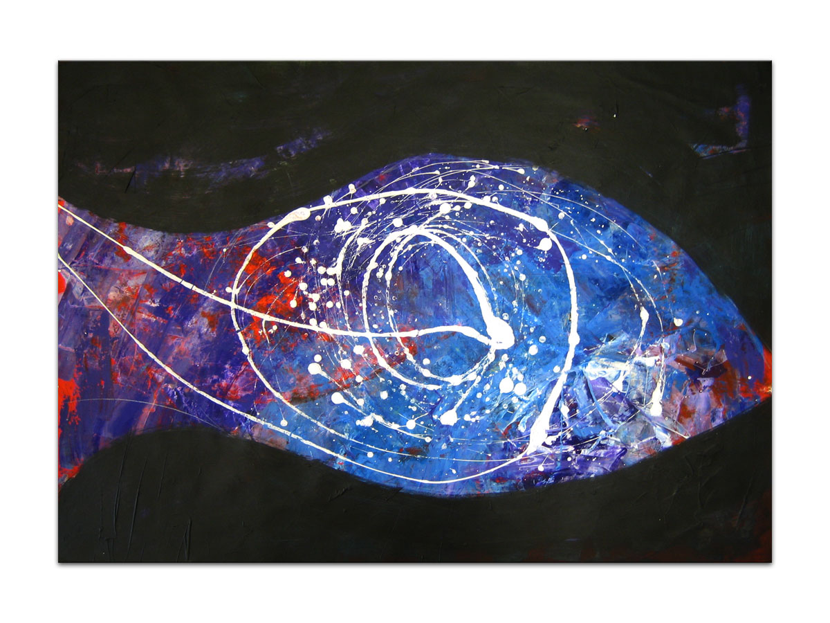 Dizajn poslovnih prostora slikama iz galerije MAG - apstraktna slika Djelić svemira akril na hameru 100x70 cm