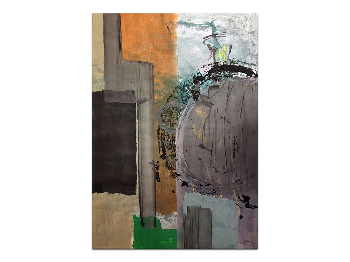 Moderne slike u galeriji MAG - apstraktna slika Tamošnji koloriti akril na hameru 100x70 cm