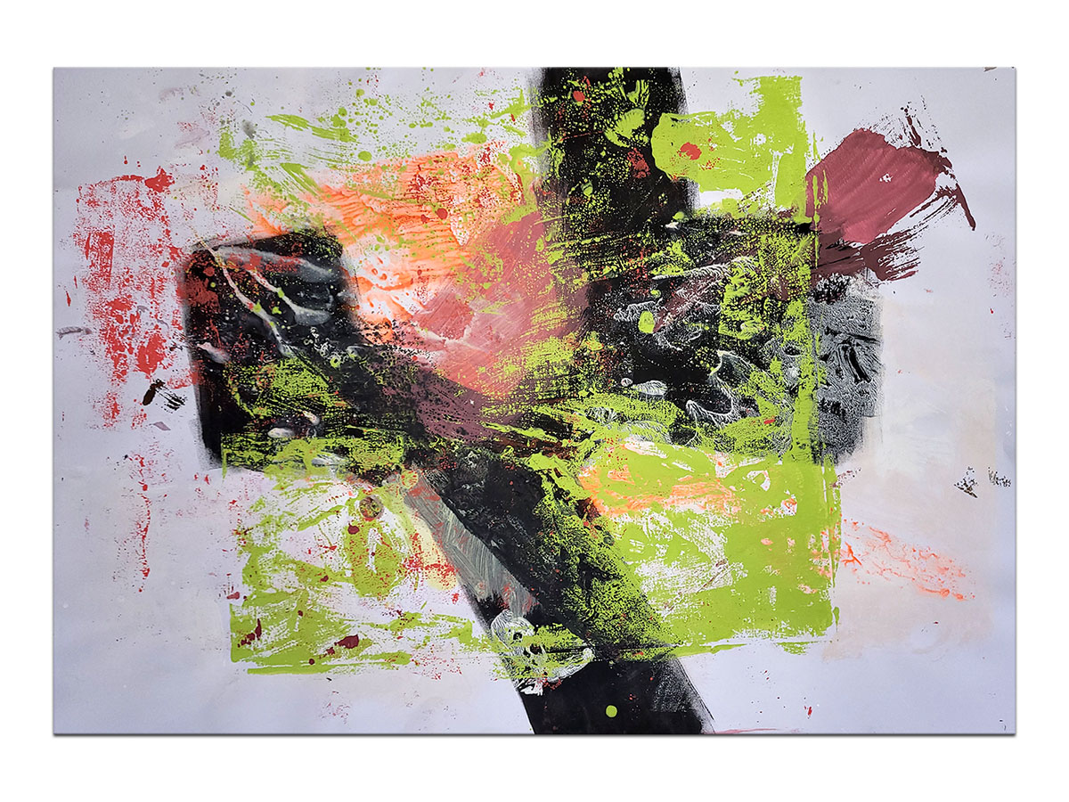 Moderne slike u galeriji MAG - apstraktna slika Amulet Novog Dana akril na hameru 100x70 cm