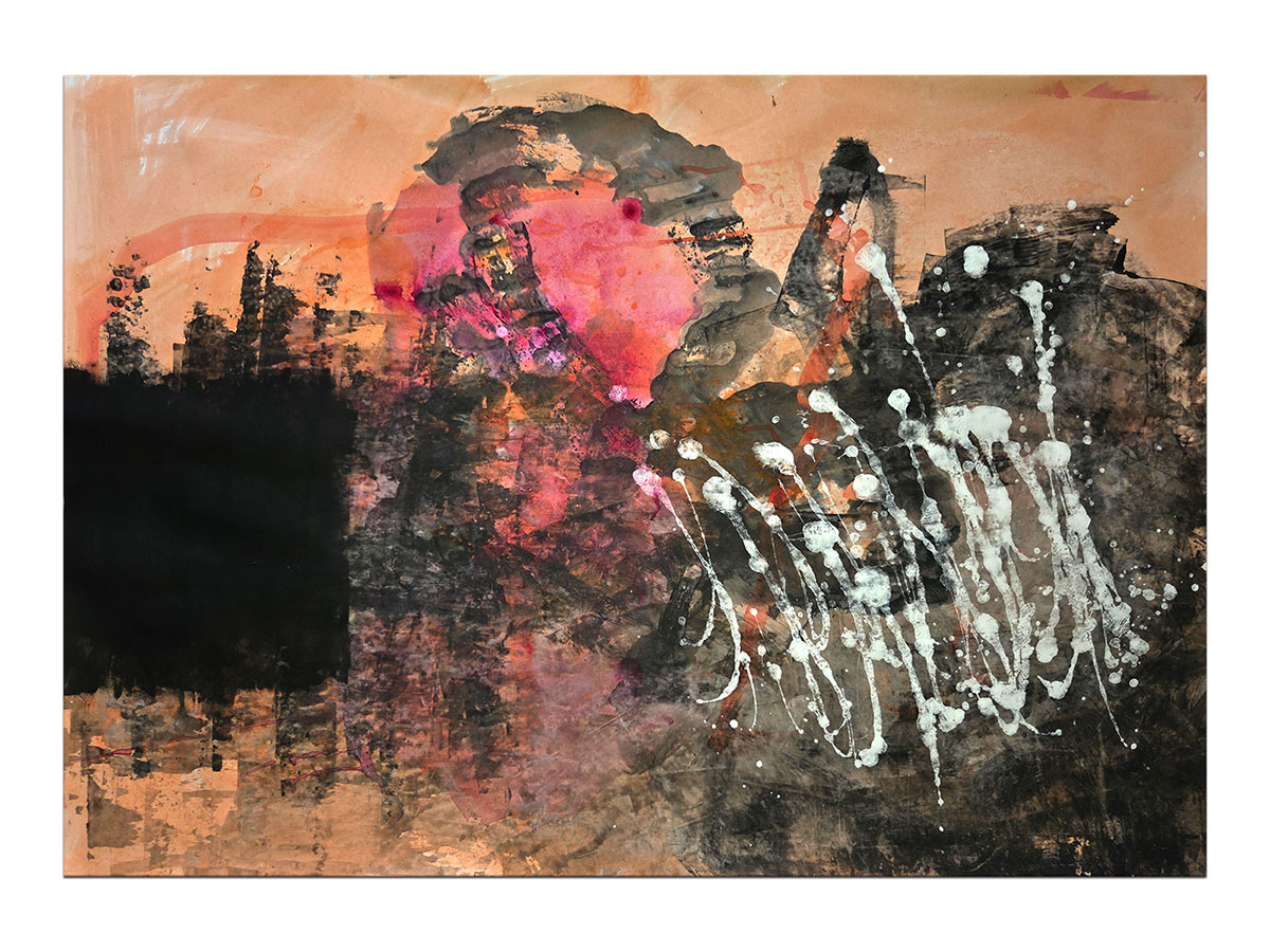 Moderne slike u galeriji MAG - apstraktna slika Plamen duše akril na hameru 100x70 cm