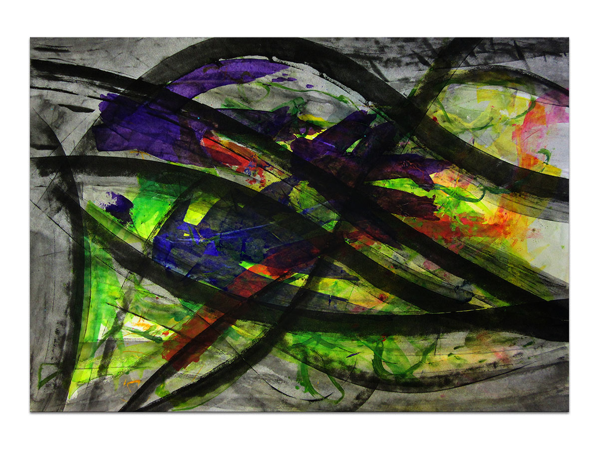 Moderne slike u galeriji MAG - apstraktna slika Neonski snovi akril na hameru 100x70 cm