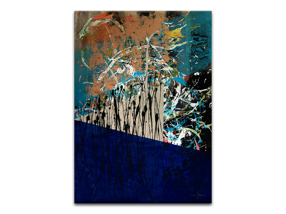 Moderne slike u galeriji MAG - apstraktna slika Izronismo akril na hameru 70x50 cm