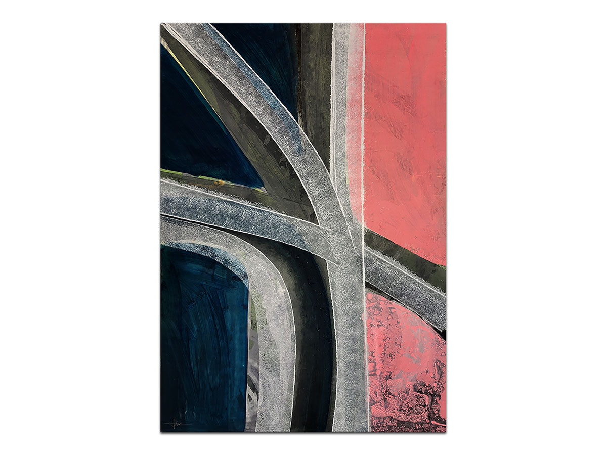 Moderne slike u galeriji MAG - apstraktna slika Skretanja akril na hameru 100x70 cm