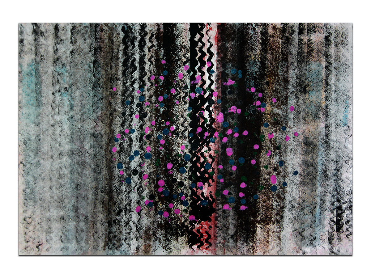 Moderne slike u galeriji MAG - apstraktna slika Noćni ples krijesnica akril na hameru 100x70 cm