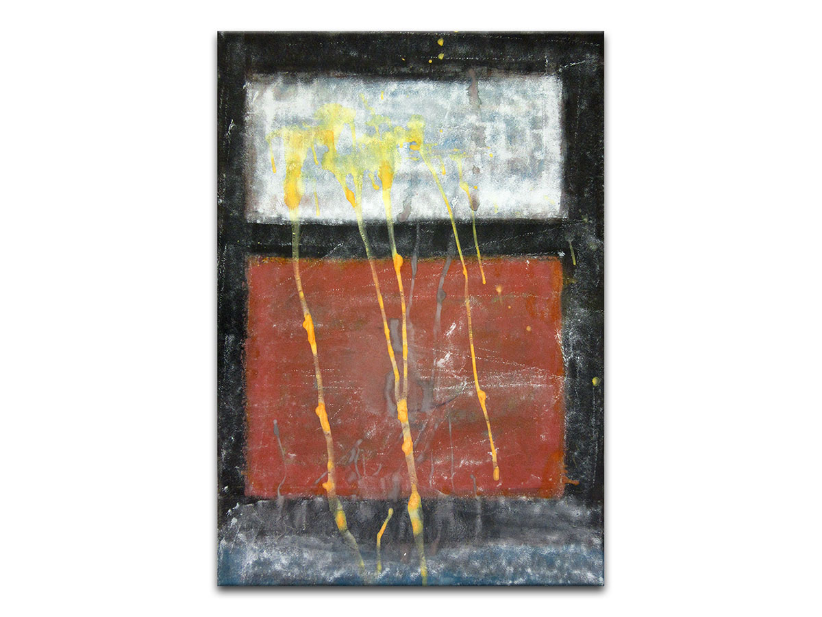 Moderne slike u galeriji MAG - apstraktna slika Kiša na prozoru akril na hameru 100x70 cm