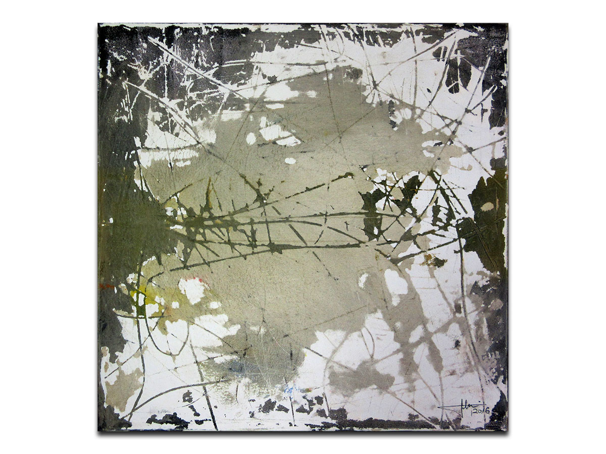 Opremanje poslovnih prostora slikama galerije MAG - apstraktna slika Sinapse akril na napetom platnu 60x60 cm