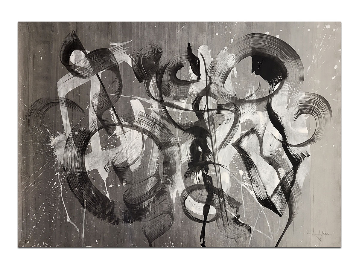 Moderne slike u galeriji MAG - apstraktna slika Vizija glazbe akril na hameru 100x70 cm
