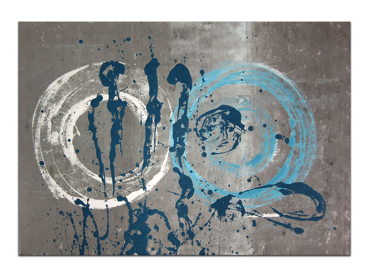 Moderne slike u galeriji MAG - apstraktna slika Susreti akril na hameru 100x70 cm