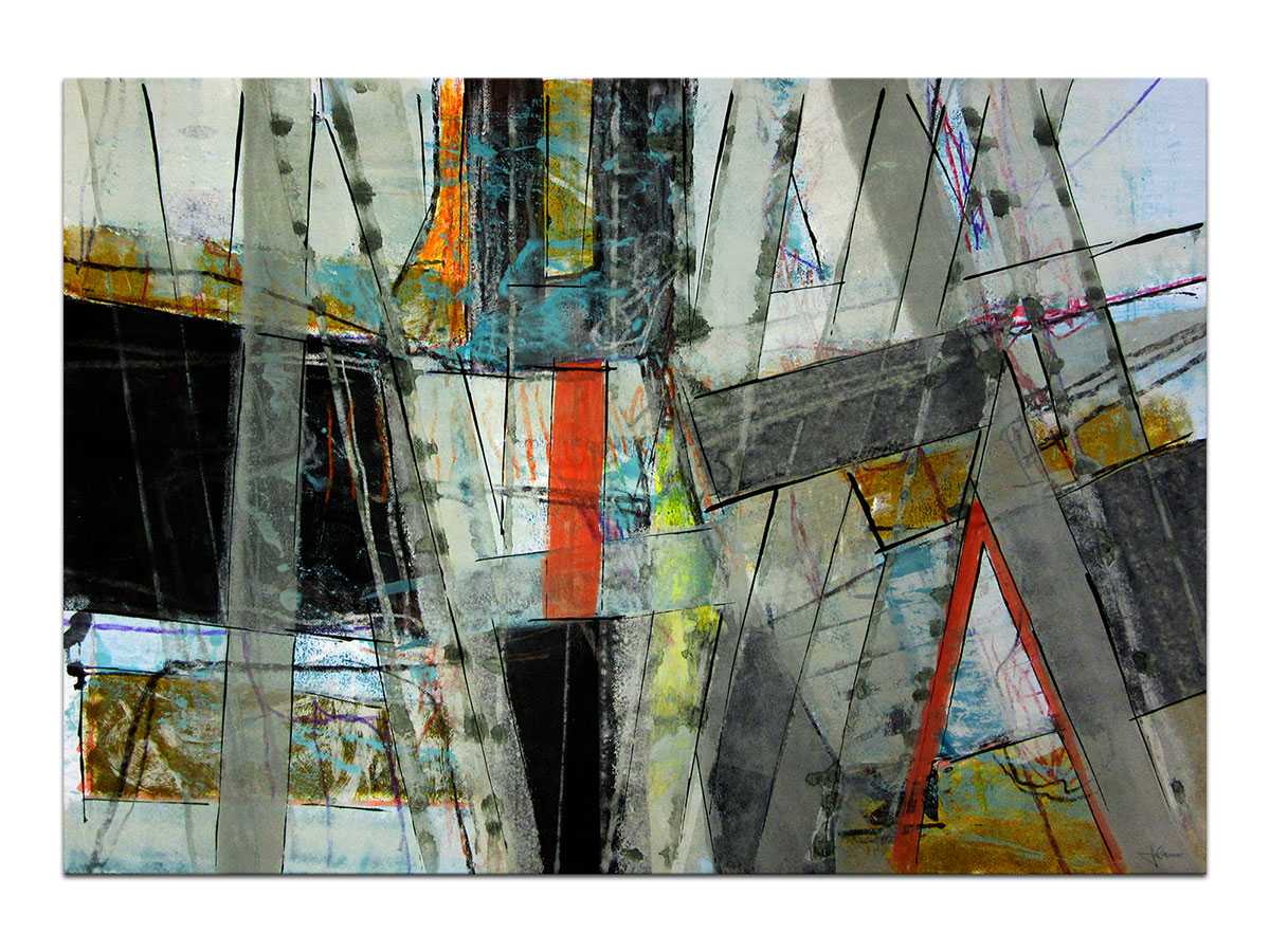 Moderne slike u galeriji MAG - apstraktna slika Sinkronizacija akril na hameru 100x70 cm