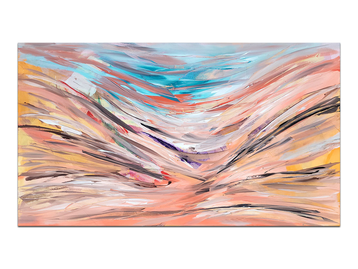 Moderne slike u galeriji MAG - apstraktna slika Sanjiva dolina Akril na platnu 140x80 cm