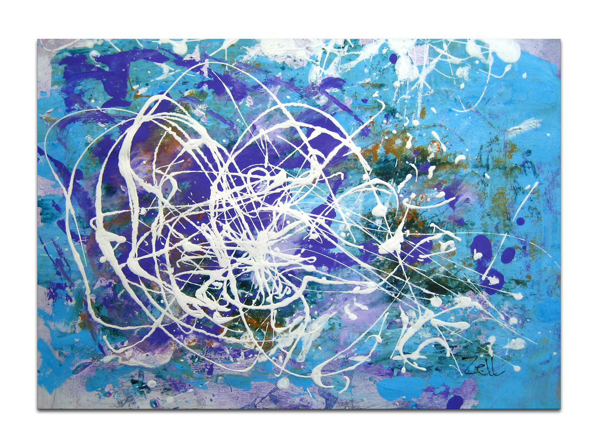 Akademski slikar Patrick Zell - Originalna apstraktna slika - zentrum - Akril na papiru - MAG galerija