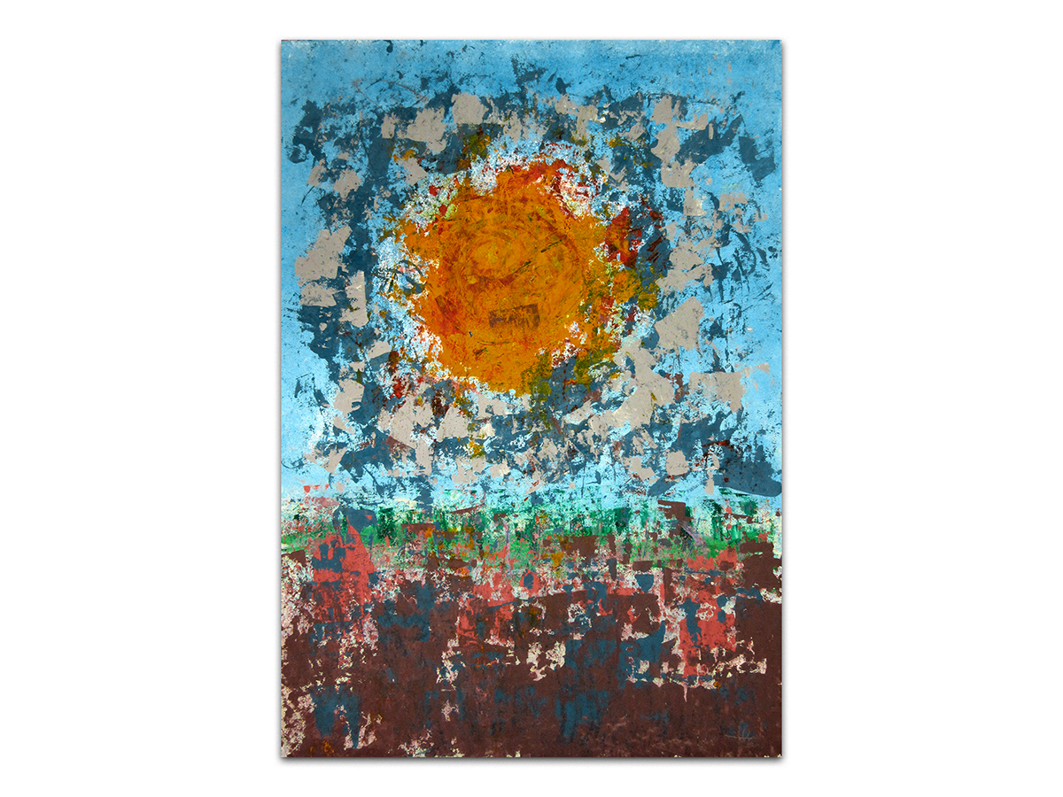 Galerije slika MAG - apstraktna slika Pozdrav suncu akril na hameru 100x70 cm