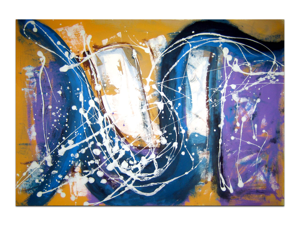 Galerije u Splitu - MAG galerija slika - apstraktna slika -Plavi val- akril na hameru 100x70 cm