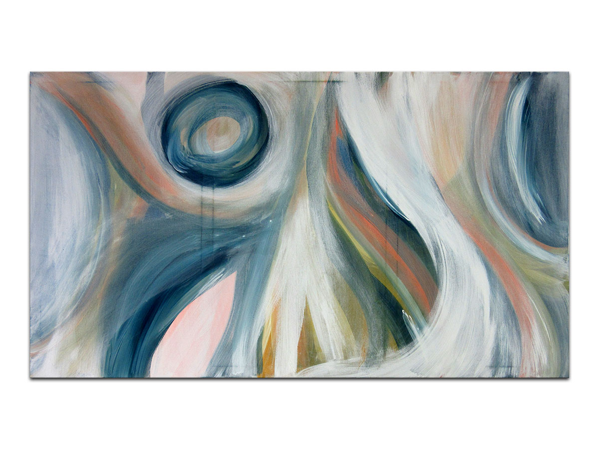 Moderne slike u galeriji MAG - apstraktna slika Svileni ples akril na napetom platnu 140x80 cm