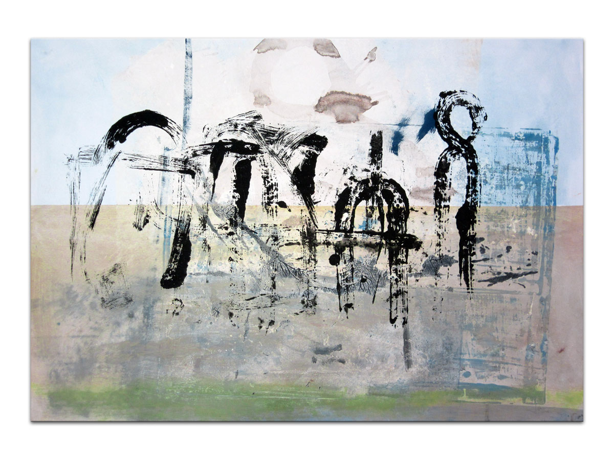 Galerija modernih apstraktnih slika MAG - apstraktna slika Drevne sudbine akril na hameru 100x70 cm