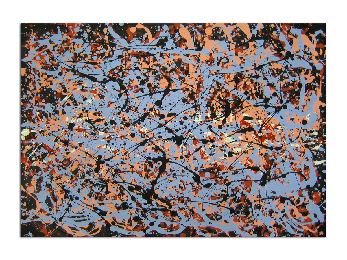 Dizajniranje interijera slikama iz ponude galerije MAG - apstraktna slika Sinapse Akril na hameru 100x70 cm
