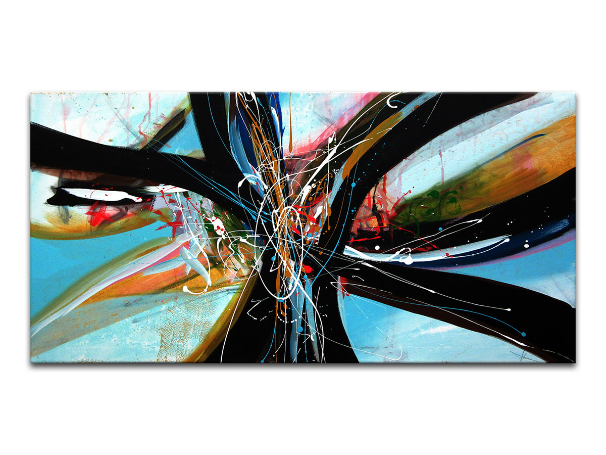 Moderne slike u galeriji MAG - apstraktna slika Blagodat akril na napetom platnu 120x60 cm
