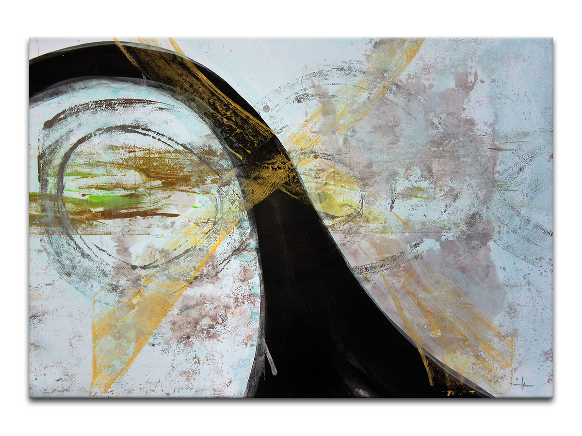 Moderne slike u galeriji MAG - apstraktna slika Crni val akril na hameru 100x70 cm
