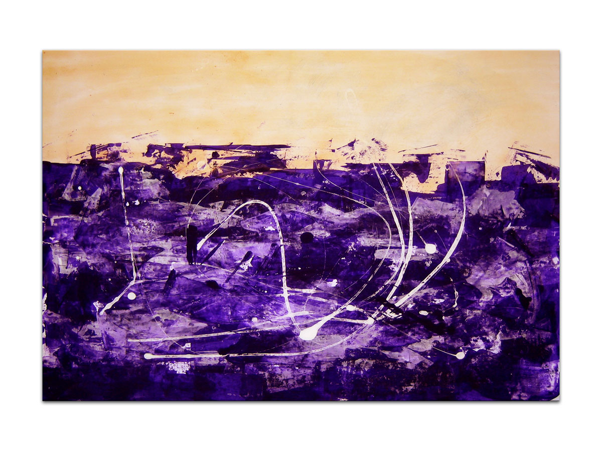 Slike za zid u prodaji galerije MAG - originalna apstraktna slika Ljubičasta atmosfera akril na hameru 100x70 cm