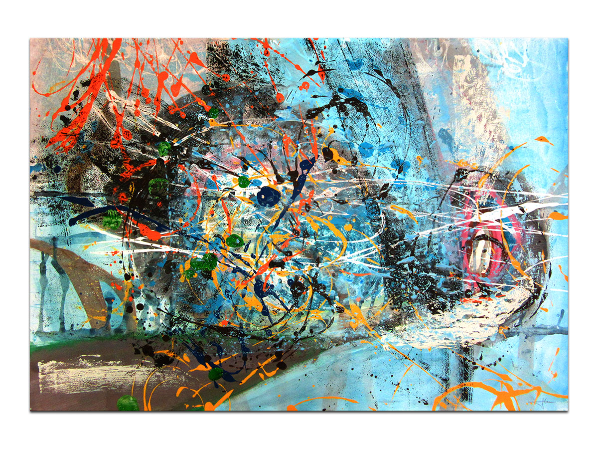 Moderne slike u galeriji MAG - apstraktna slika Na rubu stvarnosti akril na hameru 100x70 cm