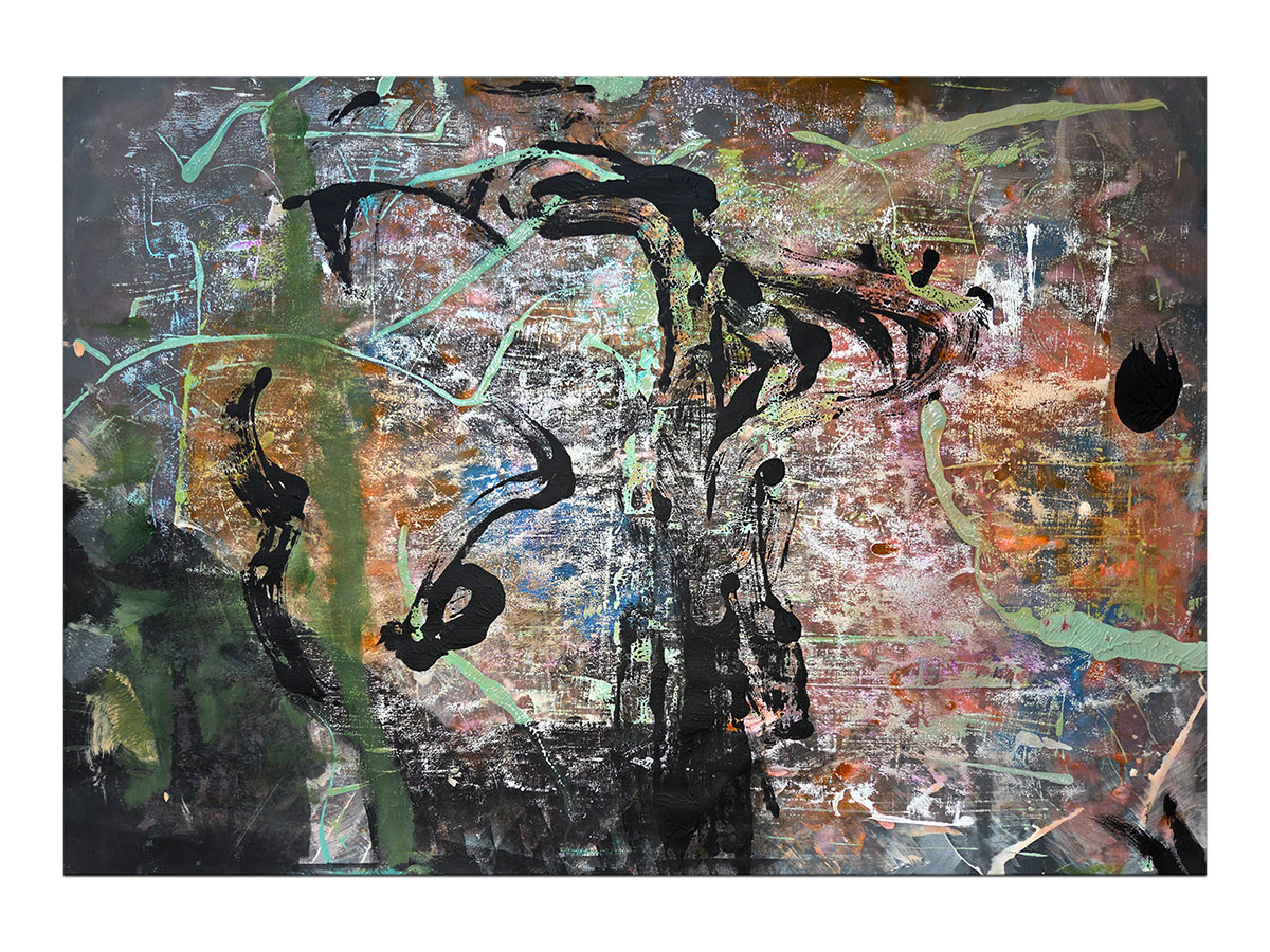 Moderne slike u galeriji MAG - apstraktna slika Paralelne stvarnosti akril na hameru 100x70 cm