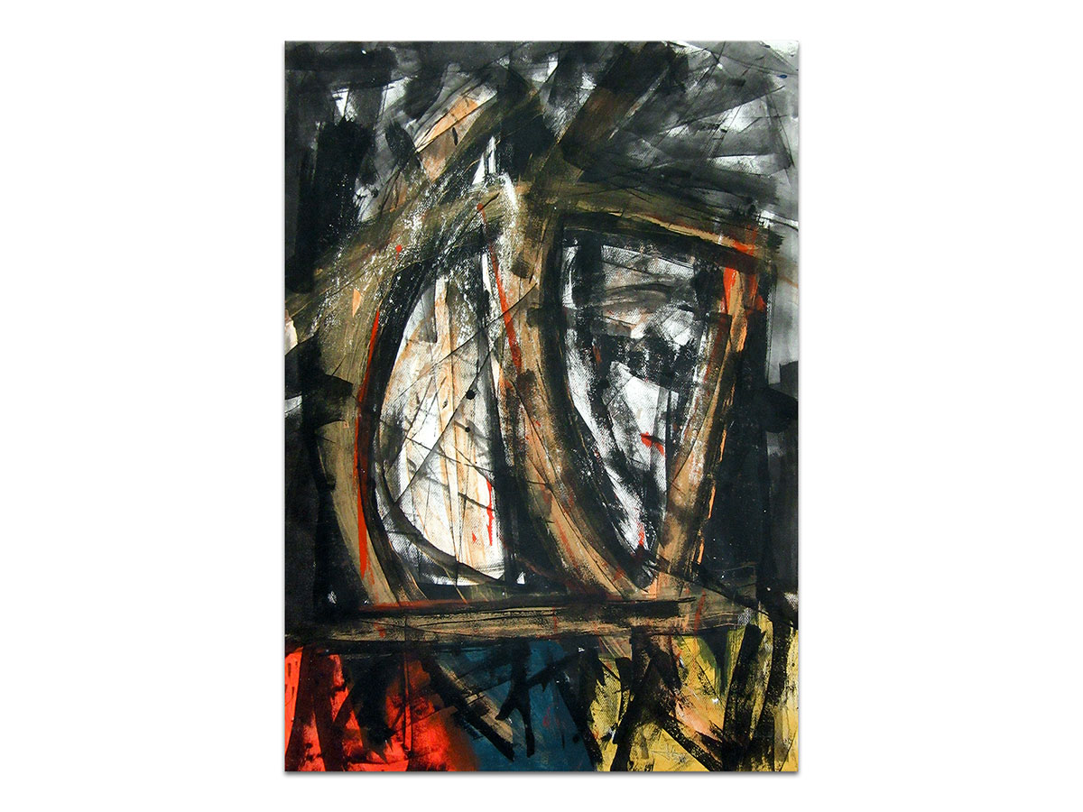 Moderna galerija apstraktnih slika MAG - apstraktna slika Skrivena sreća akril na papiru 105x75 cm