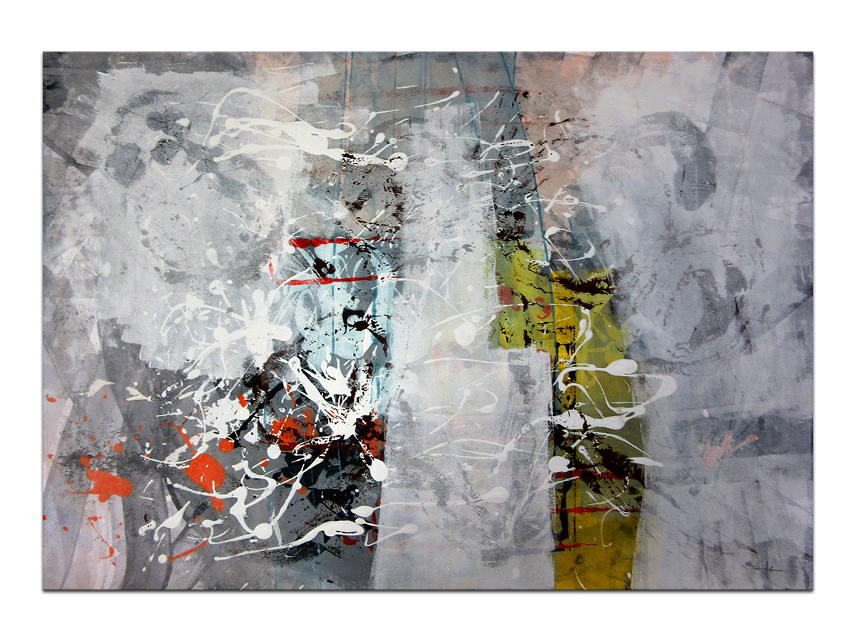 Moderne slike u galeriji MAG - apstraktna slika Iza ledene fasade akril na hameru 100x70 cm