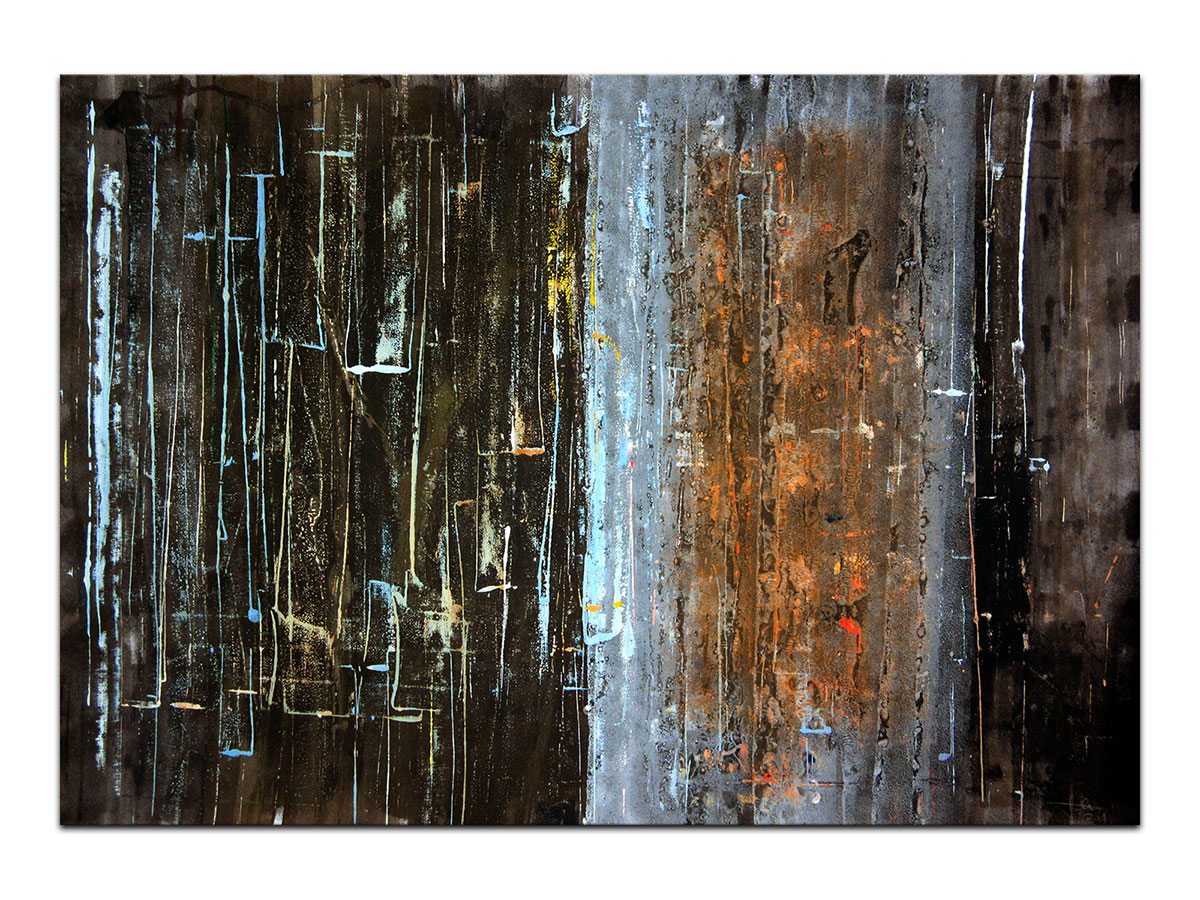 Moderne slike u galeriji MAG - apstraktna slika Nevidljivi mehanizam akril na hameru 100x70 cm